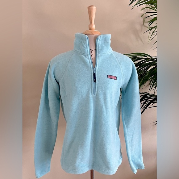 Martha’s Vineyards Vineyard Vines 1/2 Zip Fleece Pullover Sweater | Blue | S - Picture 1 of 7